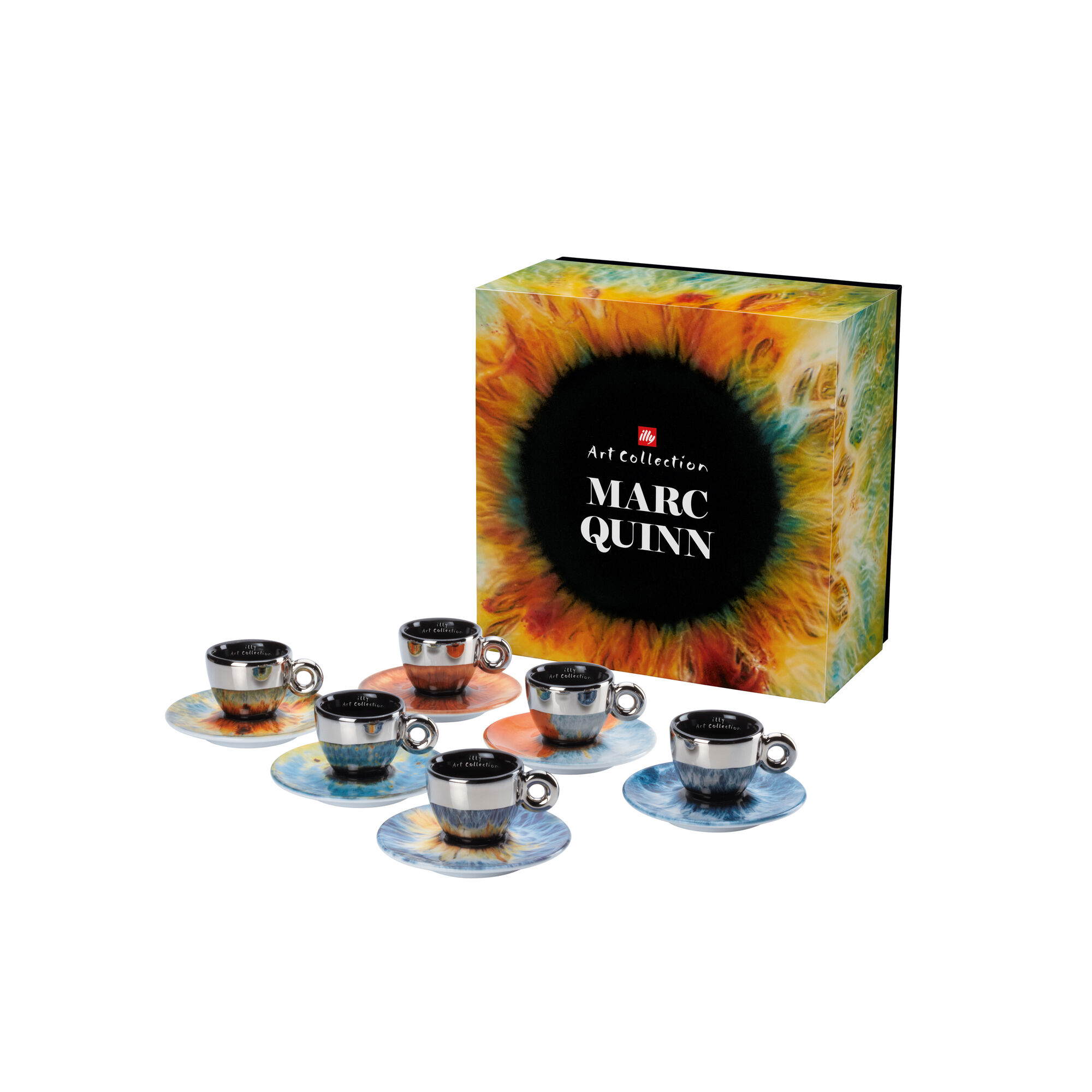 illy Art Collection Marc Quinn Set of 6 Espresso Cups illy